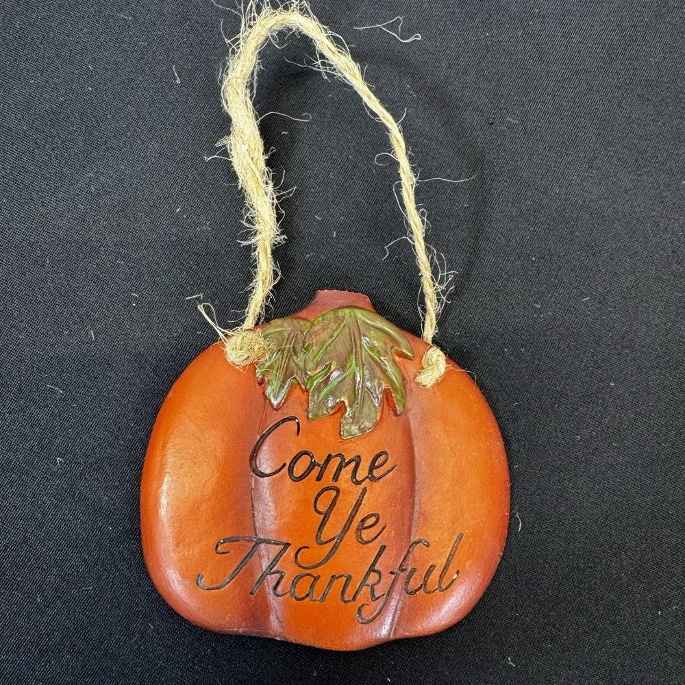 Vintage‎ Thanksgiving Mini Wall Hanging Plaque Pumpkin